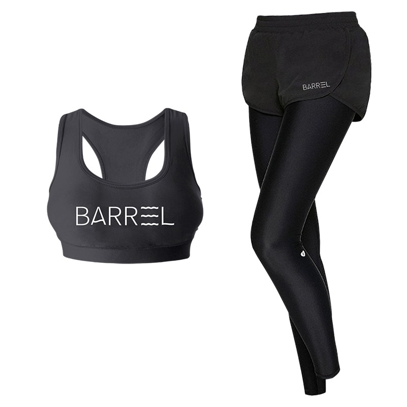Black fake two pairs of trousers plus vests